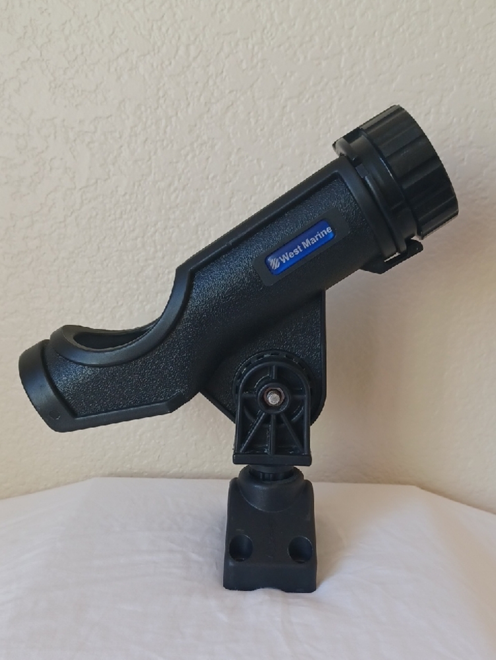 West Marine Scotty Fishing Pole Rod Holder Powerlock with Surface Mount, Black